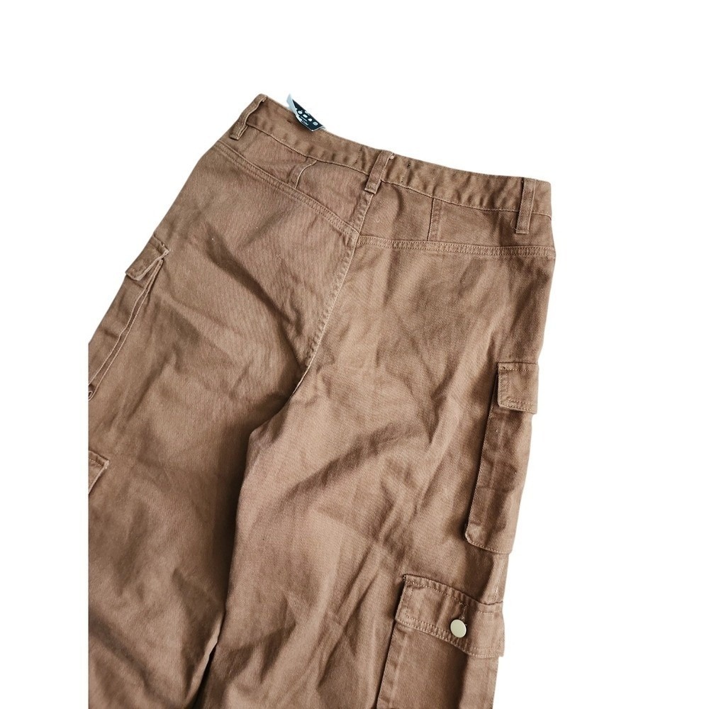 NEW Fashion Nova Cargo Pants Womens 9 Brown Utility Streetwear Gorpcore NWT - Picture 9 of 12